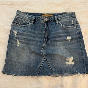 Joe's Jeans Blue Mini Skirt Casual Distressed